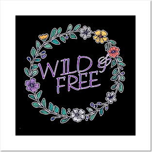 Wild and Free Flower Child Hippie Fun Stuff Posters and Art